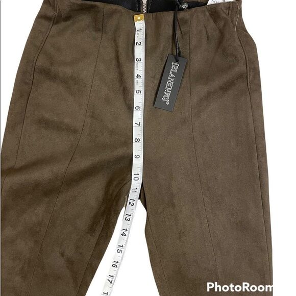 BlankNYC Faux Suede Leggings In Into The Forest High Rise Skinny Ankle NWT - Picture 7 of 9
